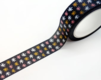 Cinta decorativa Washi con estrellas de petardos y explosión estelar