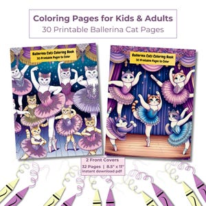 Coloring Pages For Kids Fun Activity Pages For Children Cute Colouring Pages For Kids Coloring For Adults Ballerina Cats Coloring Book Bonus