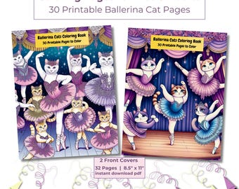 Coloring Pages For Kids Fun Activity Pages For Children Cute Colouring Pages For Kids Coloring For Adults Ballerina Cats Coloring Book Bonus