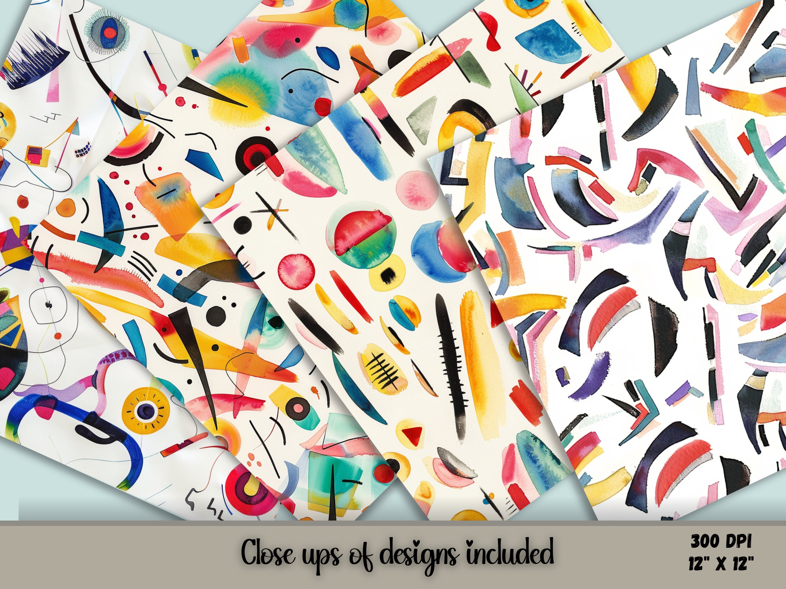 Colorful Seamless Digital Patterns for DIY Projects Vibrant Abstract ...