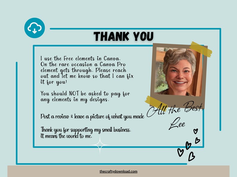 Thank you page.