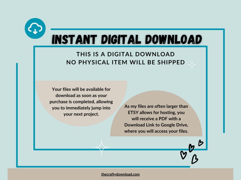 Instant digital download, nothing will be shipped.