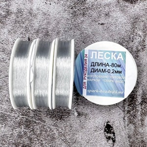 Clear Nylon Threads for needlework, monofilament for needlework, Invisible needlework fishing line, transparent Beadweaving Jewelry Supplies