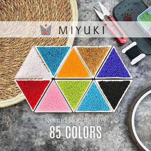 Perline di semi giapponesi Miyuki da 85 colori, misura 11/0, perline rotonde Rocaile di alta qualità per perline, set di perline per principianti, scatola regalo per perline
