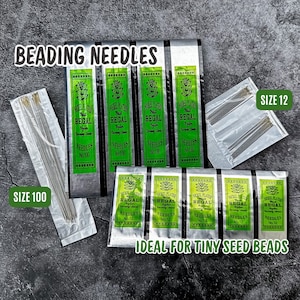 Beading Needles Regal Size 12, Needles for Stringing seed Beads with Small Holes, Jewelry Making Tools, crafting Supply, Sewing Bead Needles