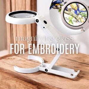 Hobby magnifier with LED light, Perfect for Beading, Crafts, Hands-Free Detailed Work, Craft gift for Her, for Him, Jewelry making tools
