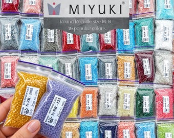 Miyuki Round Rocailles Beads, Opaque Japanese Seed Beads size 10/0, Jewelry Making beads, Bead Weaving, beads for Embroidery, Peyote beads