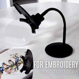 Magnifying glass for Embroidery, Cross Stitch, Sewing, Book Reading, Office Work, Zoom tool for Craft Hobby, Anniversary Gift for her