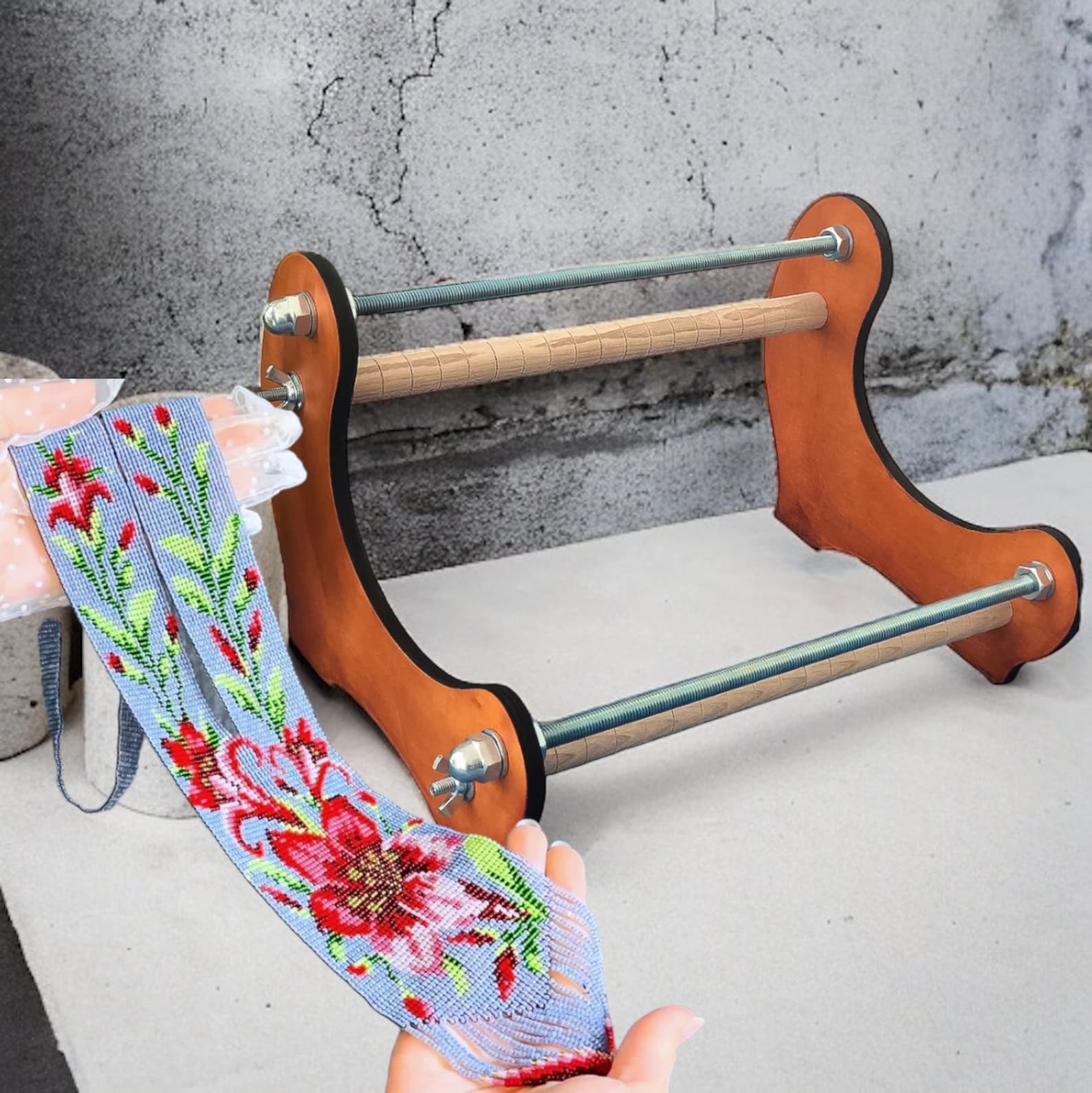 Bead Weaving Loom for Bracelets Necklaces, Beading Loom Wooden Frame ...