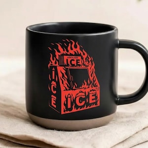 Abolish Ice Coffee Cup, Anti Trump Coffee Mug, No Ice Coffee Mug, Mug For Political Activism, Ice Out For Good, No Ice Please, Pottery Mug