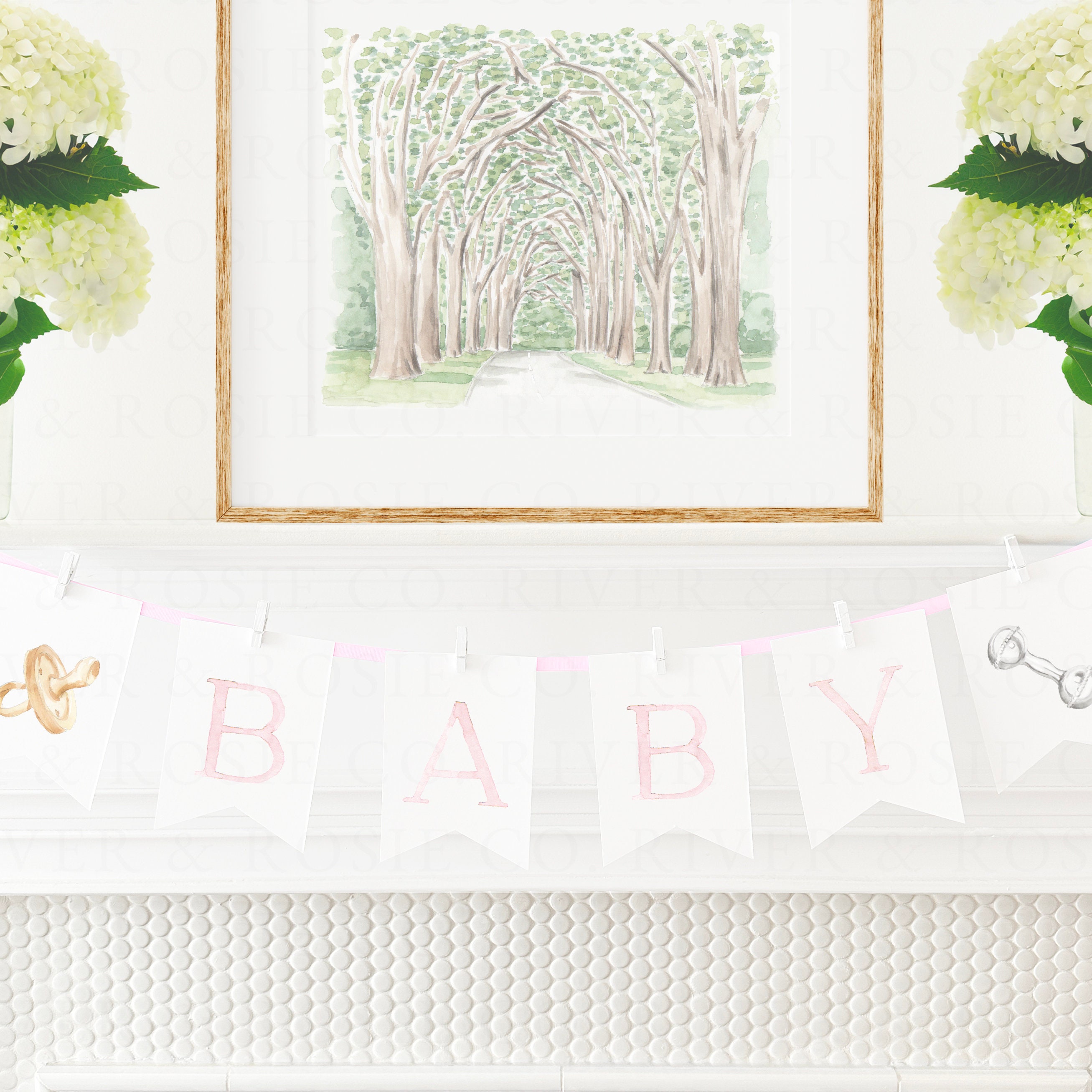 Printable Name Banner, Baby Name Banner, Baby Shower Pennant Banner ...