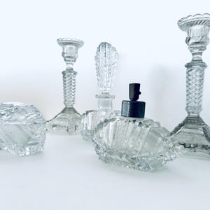 Val Saint Lambert - cabinet set - perfume set - crystal glass - 1920