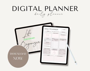 Digital Planner, Daily Planner, Easy to use, Download or Print