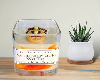 Pumpkin Maple Waffle Soy Wax Candle