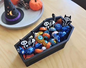 ハロウィンキャンディボウル、棺桶型ハロウィン皿、ゴシック調装飾