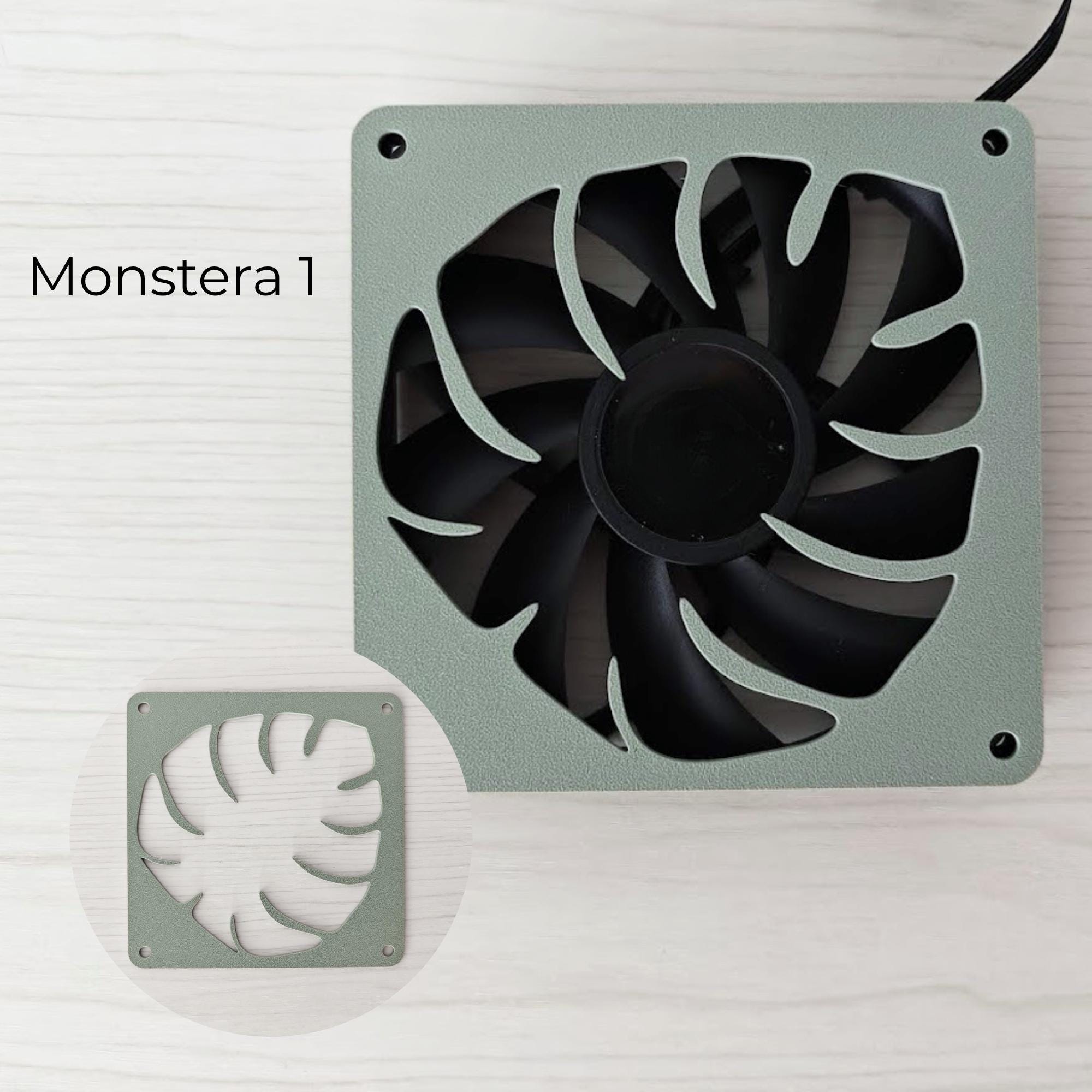 Monstera Fan Cover 120mm, Plant-themed PC Fan Grill, Decorative ...