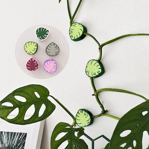 Wandpflanzenclips, Monstera Blatt Dekorative Rankenhalter, Wandhaken, Kletterpflanzen Stützen, Clips für Pflanzenpflege, 3D Druck