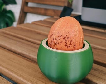 Cultivador de semillas de aguacate, maceta con forma de medio aguacate, semillero para germinación.