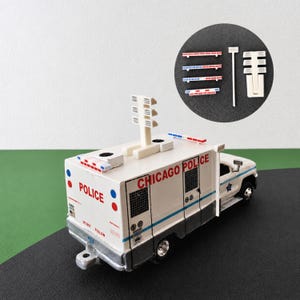Lampes lumineuses miniatures pour toit de véhicule, rampe lumineuse à l'échelle 1/64 pour ambulances de police et camions de pompiers, mât d'éclairage sur le toit, lampadaire pour projecteur, impression 3D