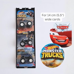 Support mural ou support pour Hot Wheels, pour cartes de 14 cm (5,5 pouces) de large, 3-4 Monster Trucks ou jusqu'à 6 The Cars, organiseur modulaire