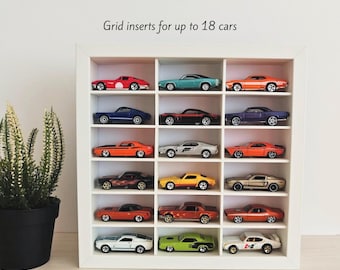 Grid Inserts for IKEA Sannahed Frame 25x25 cm, 1:64 Hot Wheels Display Organizer, 3D printed Inlay