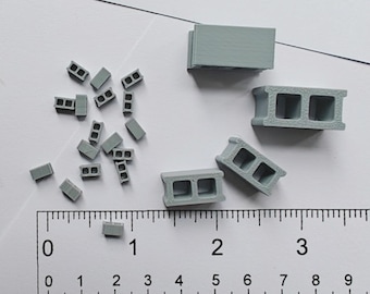 ミニチュアコンクリートブロック、1/64 1/24 1/18スケールの