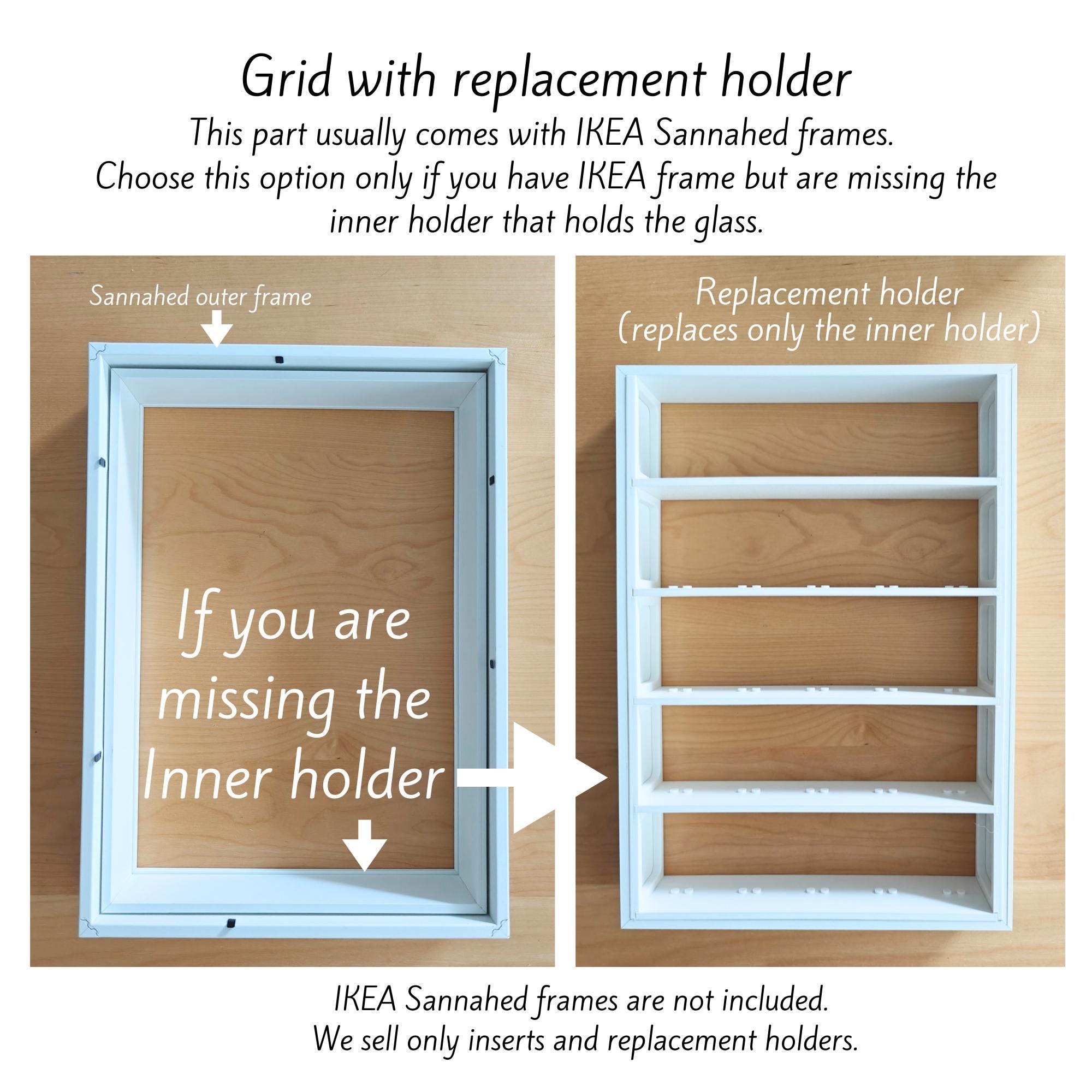 Grid Inserts for IKEA Sannahed Frame 21x30 Cm, Lego Figurine
