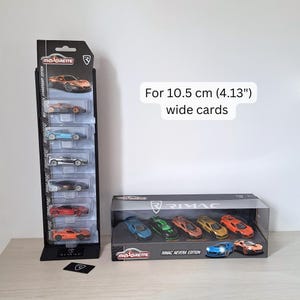 Support mural ou support pour Majorette, pour cartes de 10,5 cm (4,13 pouces) de large et jusqu'à 11 voitures Majorette, organiseur modulaire et extensible