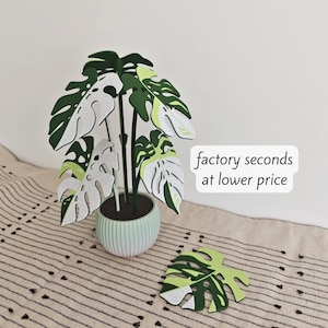Monstera Coaster Plant, Factory Seconds, Magnetic Leaves, 3D printed Coasters