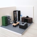 Miniature Office Furniture Set, 1/64 Scale Diorama Accessories for Mini Displays, Model Scenes, Crafts, Hobby Projects, 3D print product logo