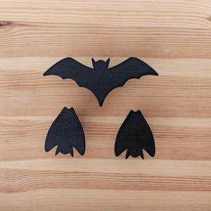 Bat Cabinet Knobs, Flying or Sleeping Bat Design, 3D Printed Drawer Pulls, Bolt-On Universal Handles, Halloween or Gothic Home Decor
