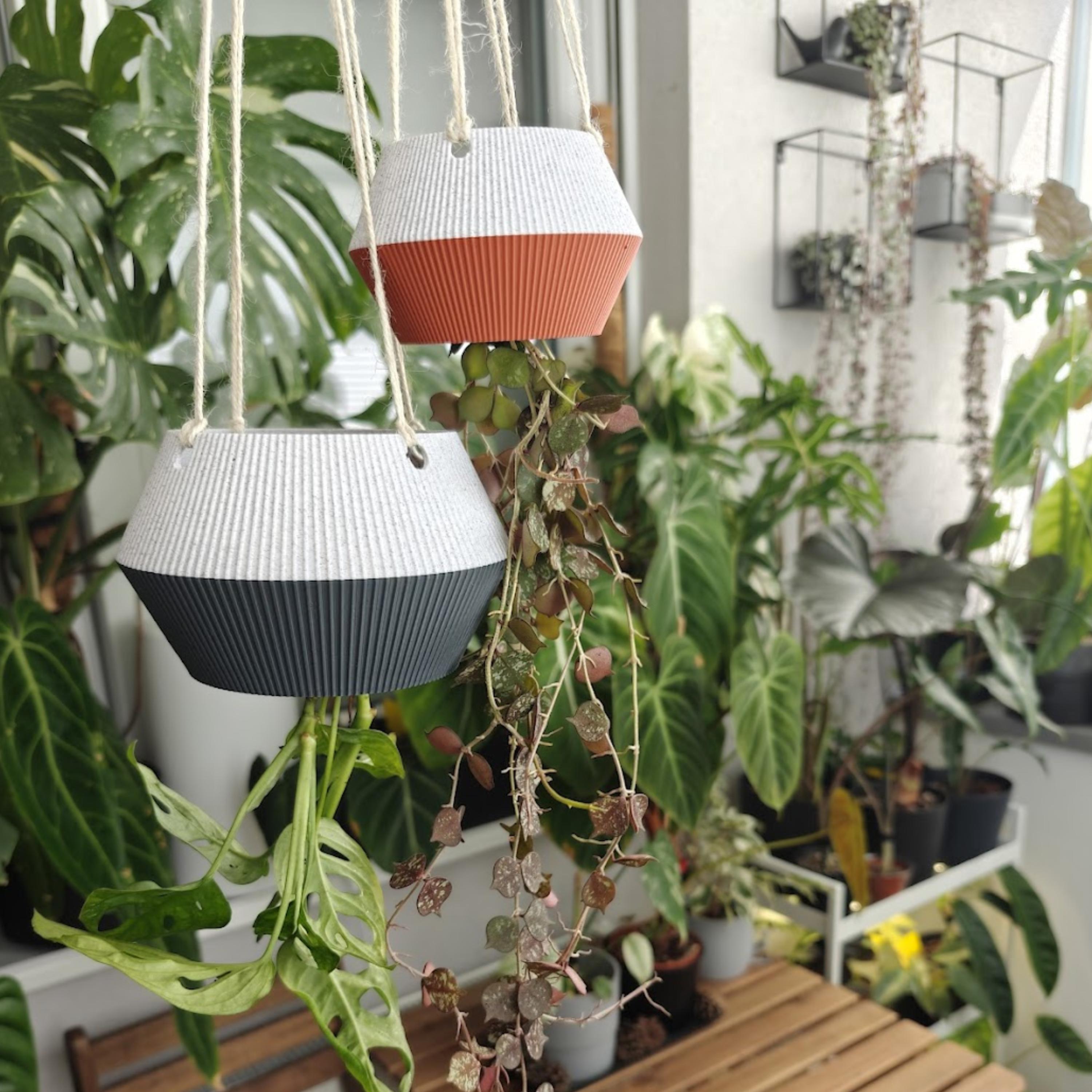植物をぶら下げて飾る入れ物 逆さまの植木鉢、ユニークな室内ガーデン用の逆さまプランター、吊り