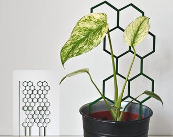 Extra Tall Extendable Trellis, Modular Honeycomb Plant Support for Indoor and Outdoor Climbing Plants, 3d Printed Plant Grid
