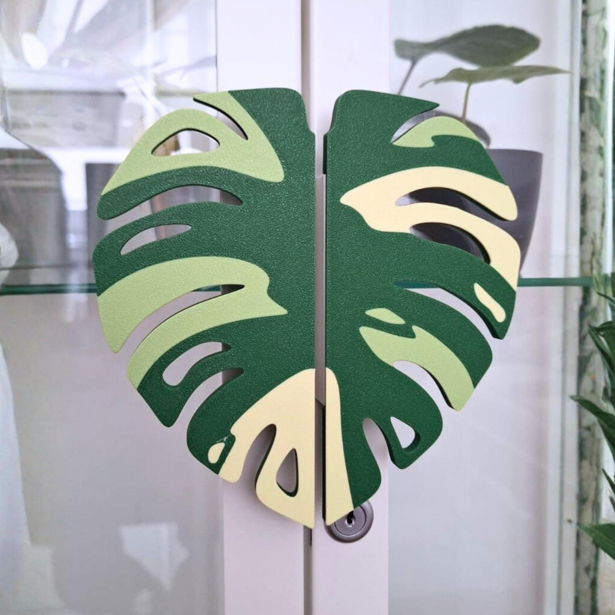 Slip-on Monstera Leaf Handles for IKEA MILSBO & RUDSTA Cabinet, No