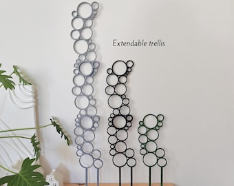 Traliccio estensibile extra alto, supporto modulare a cerchi per piante rampicanti da interno ed esterno, griglia a bolle per piante stampata in 3D