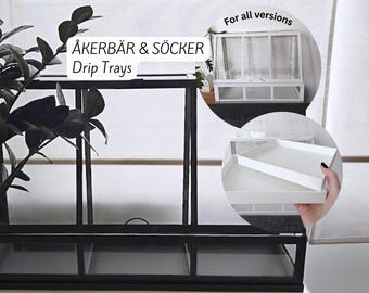 Lekbakken voor IKEA AKERBAR & SOCKER-kas, op maat gemaakte trays voor beide minikasformaten, wateropvangbakken, 3D-print