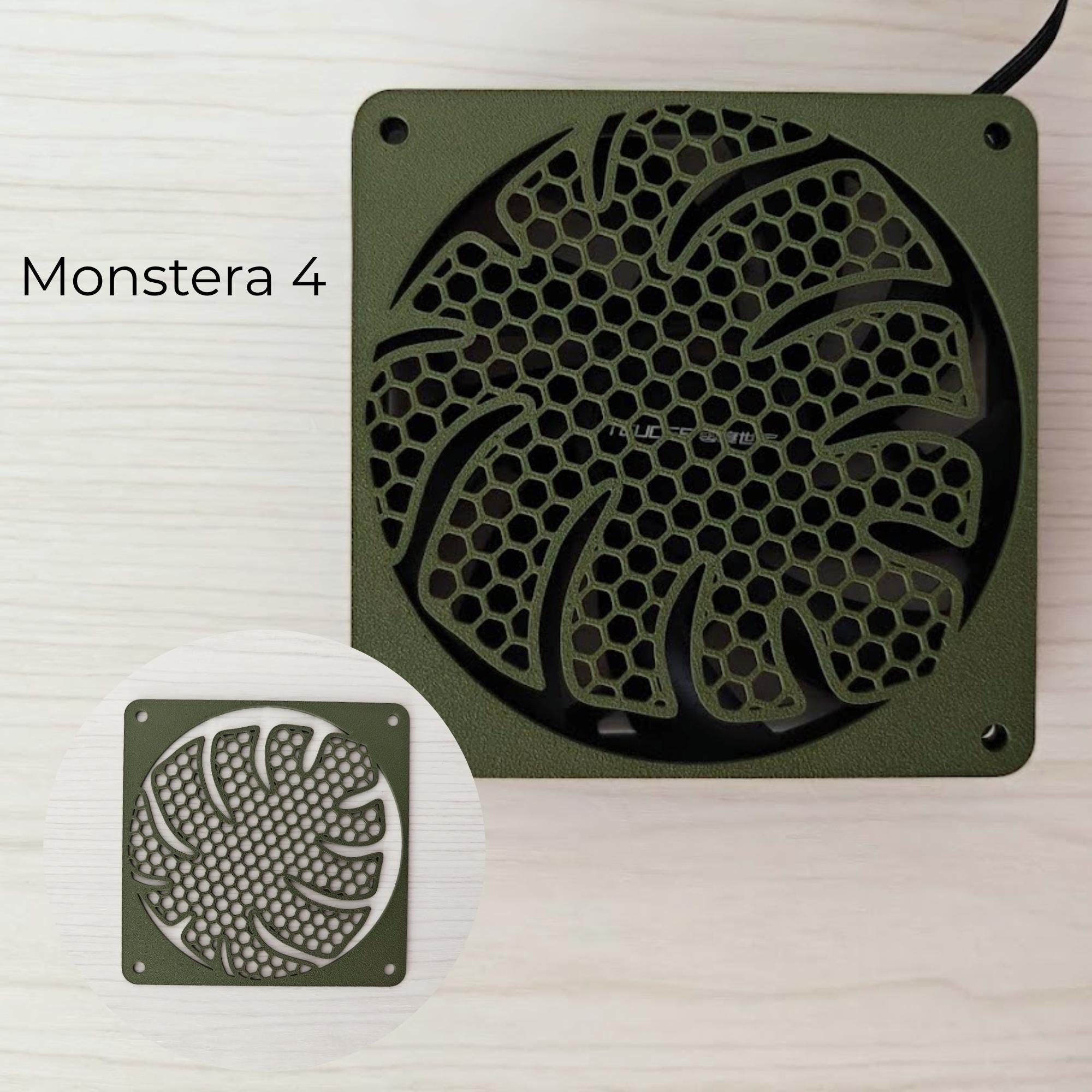 Monstera Fan Cover 120mm, Plant-themed PC Fan Grill, Decorative ...