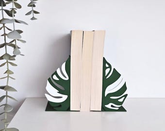 Monstera Buchstützen, Geschenk für Buchliebhaber, Monstera Deliciosa, Monstera Blatt, Monstera Buchstütze, Bücherregal Organizer, 3D gedrucktes Geschenk