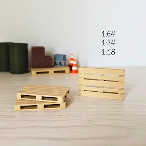 Miniature Pallets, 1/64, 1/24, 1/18 Scale Diorama Accessories for Mini Displays, Model Scenes, Crafts, Hobby Projects, 3D print