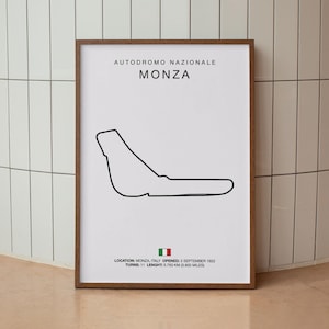 Monza racebaan poster, Italiaanse motorsport print, Autodromo Nazionale Monza, Racing Wall Art, Monza Circuit Art Print, digitale download