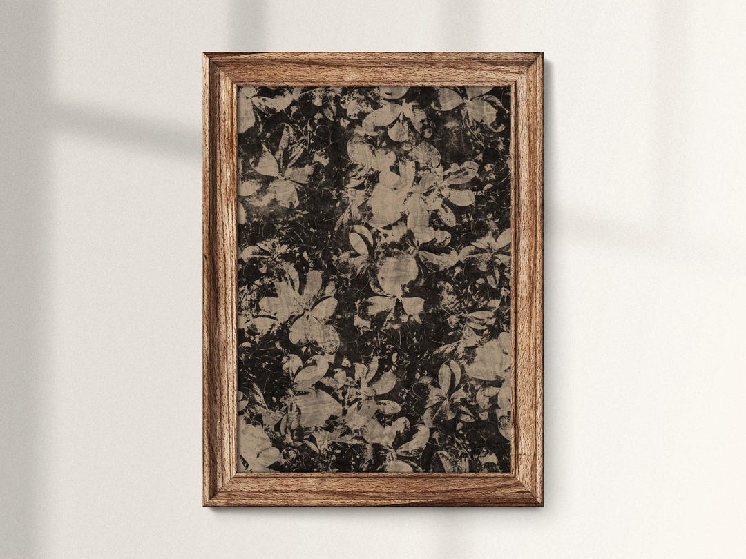 Rustic Textured Abstract Textured Abstract Floral Print: Rustic Botanical Wall Art - Etsy