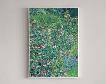 クリムト作「イタリア庭園風景画」プリント：ヴィンテージ美術、有名