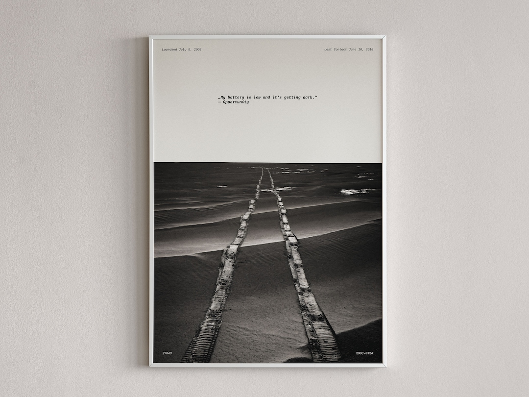 Opportunity Rover, Space Exploration Poster, Mars Rover Print ...