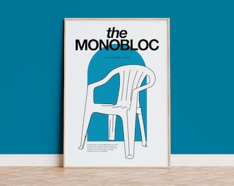 Monobloc Chair Art Print: Minimalist Pop Culture Illustration (Digital Download)