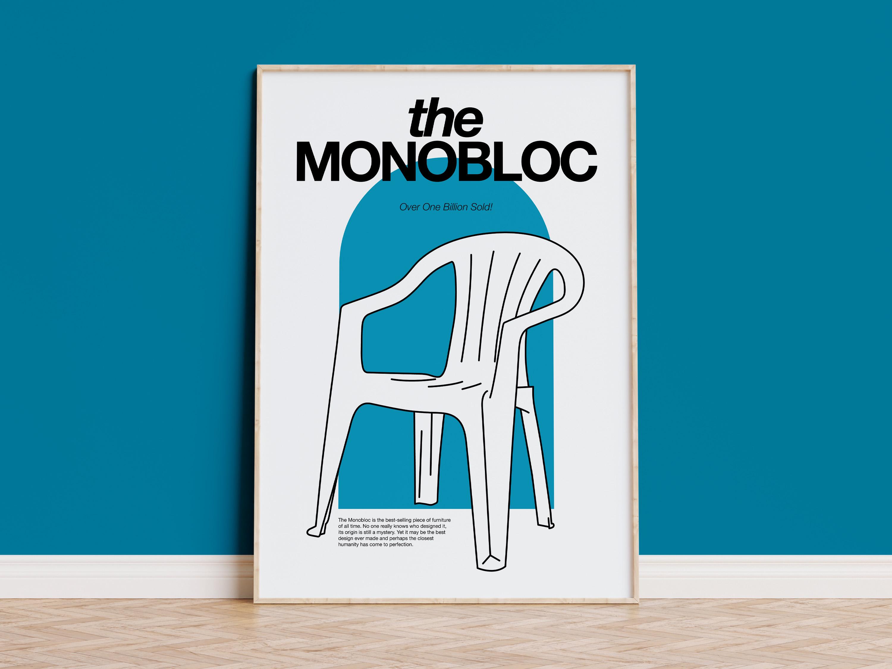 Monobloc Chair Art Print: Minimalist Pop Culture Illustration (digital ...