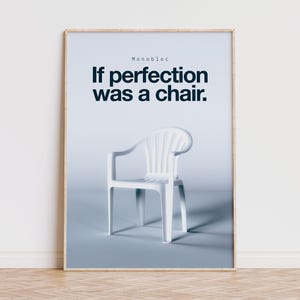 Monobloc Chair Art Print, Minimalist Furniture Poster Design, Modern Pop Culture Wall Art, Chair Art, Vintage Ad Art Print, Digital Download