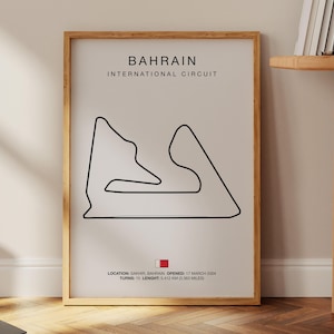 Bahrain International Circuit Wall Art, Minimalist Bahrain Circuit Print, Bahrain Race Track Poster, Motorsport Art, Racing Layout Map Decor