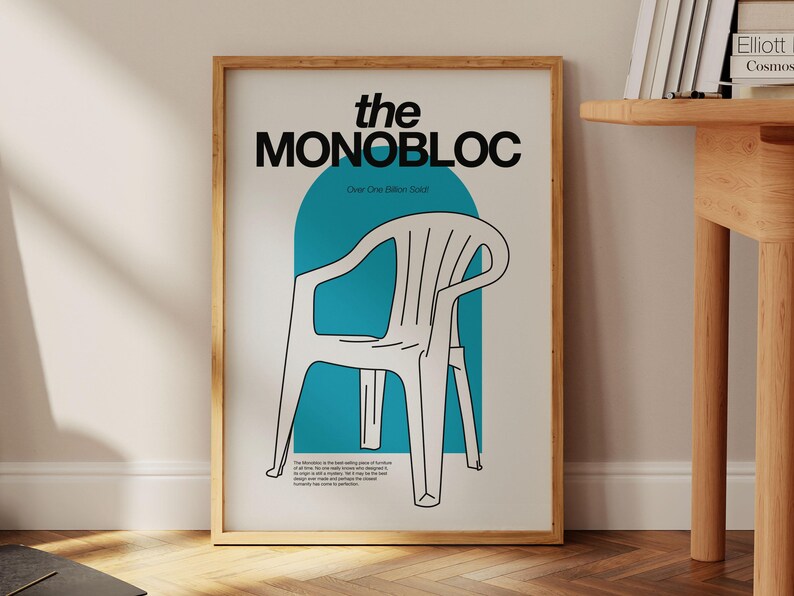 Monobloc Chair Art Print: Minimalist Pop Culture Illustration (digital ...
