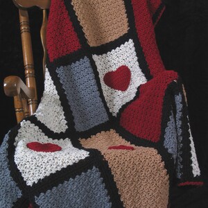 Here&#39;s My Heart Afghan Blanket Home Decor Crochet Pattern