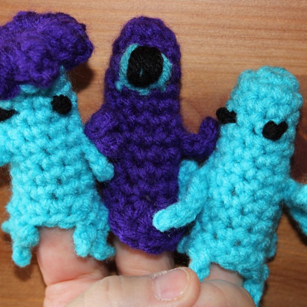 Monster Finger Puppets Crochet Pattern